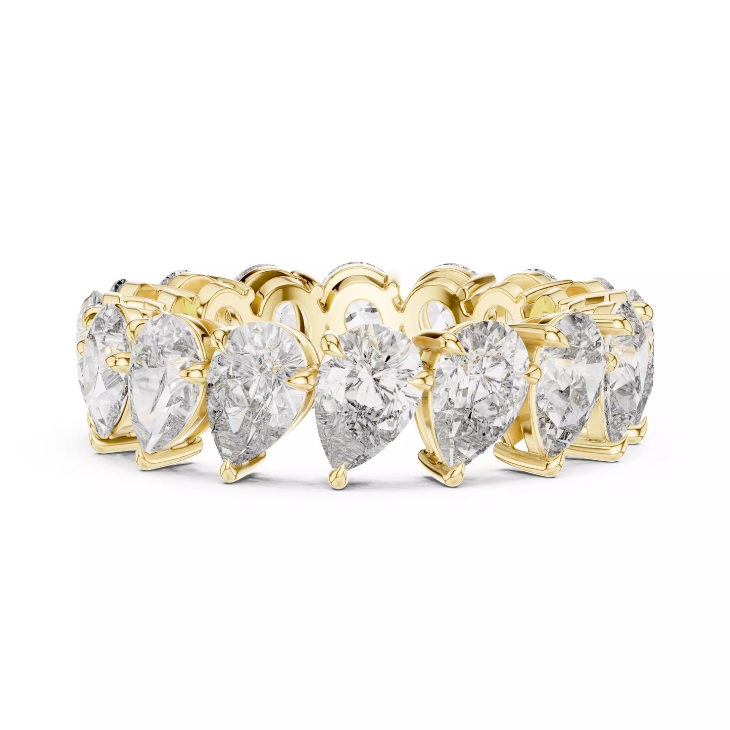 Pear Shape Angle Ring 14K
