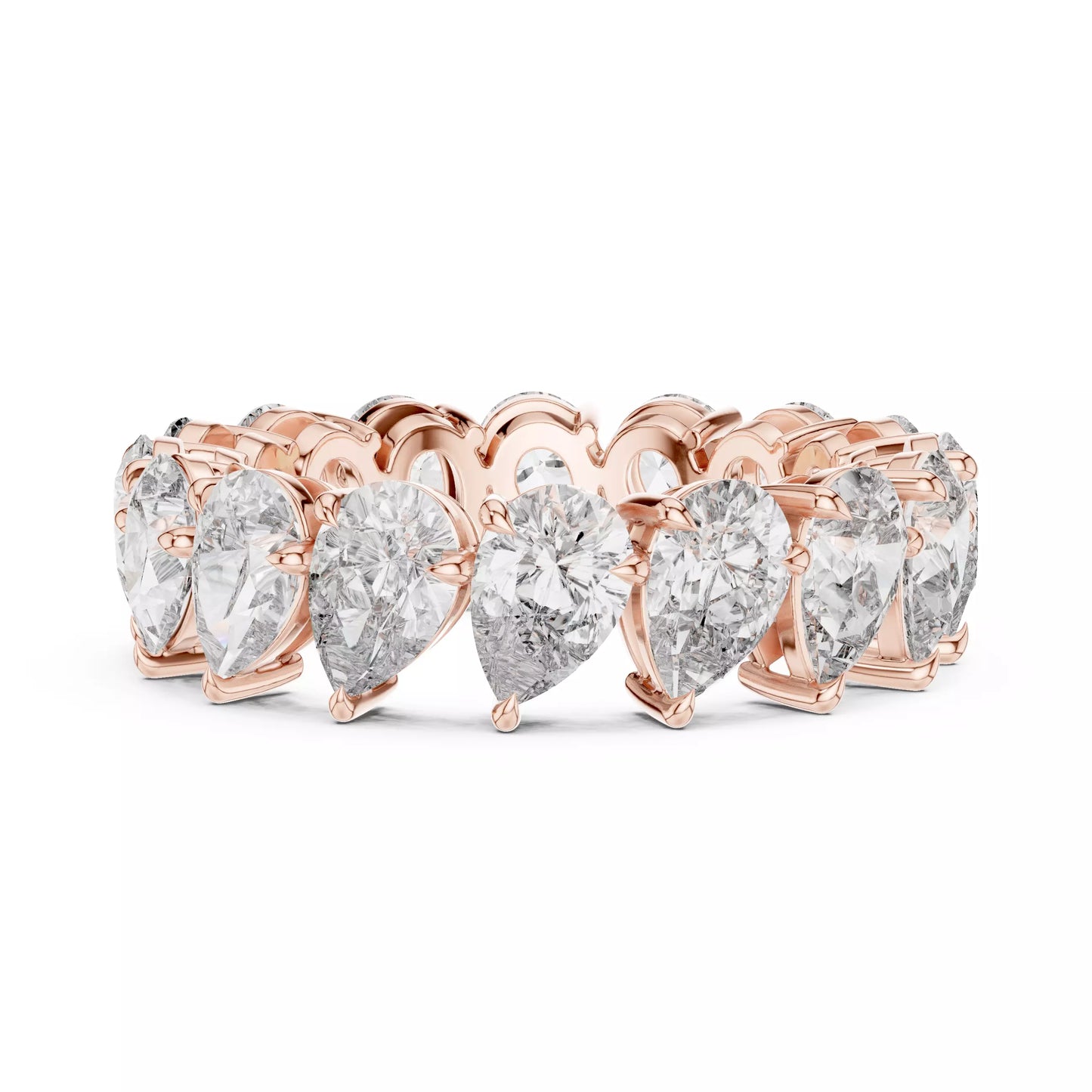 Pear Shape Angle Ring 14K