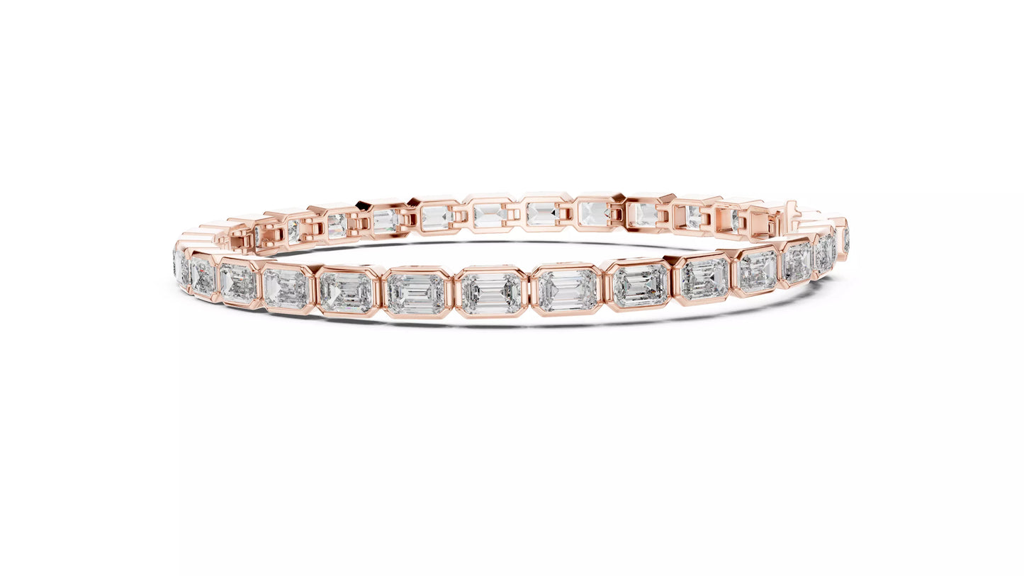 .30 Pointer Emerald Tennis Bracelet 14K