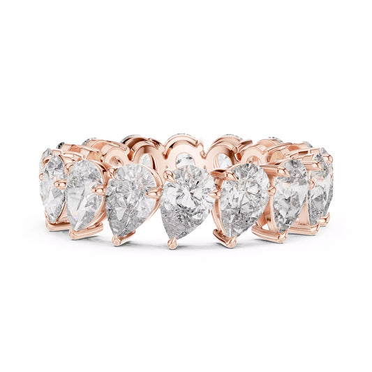 Pear Shape Angle Ring 14K