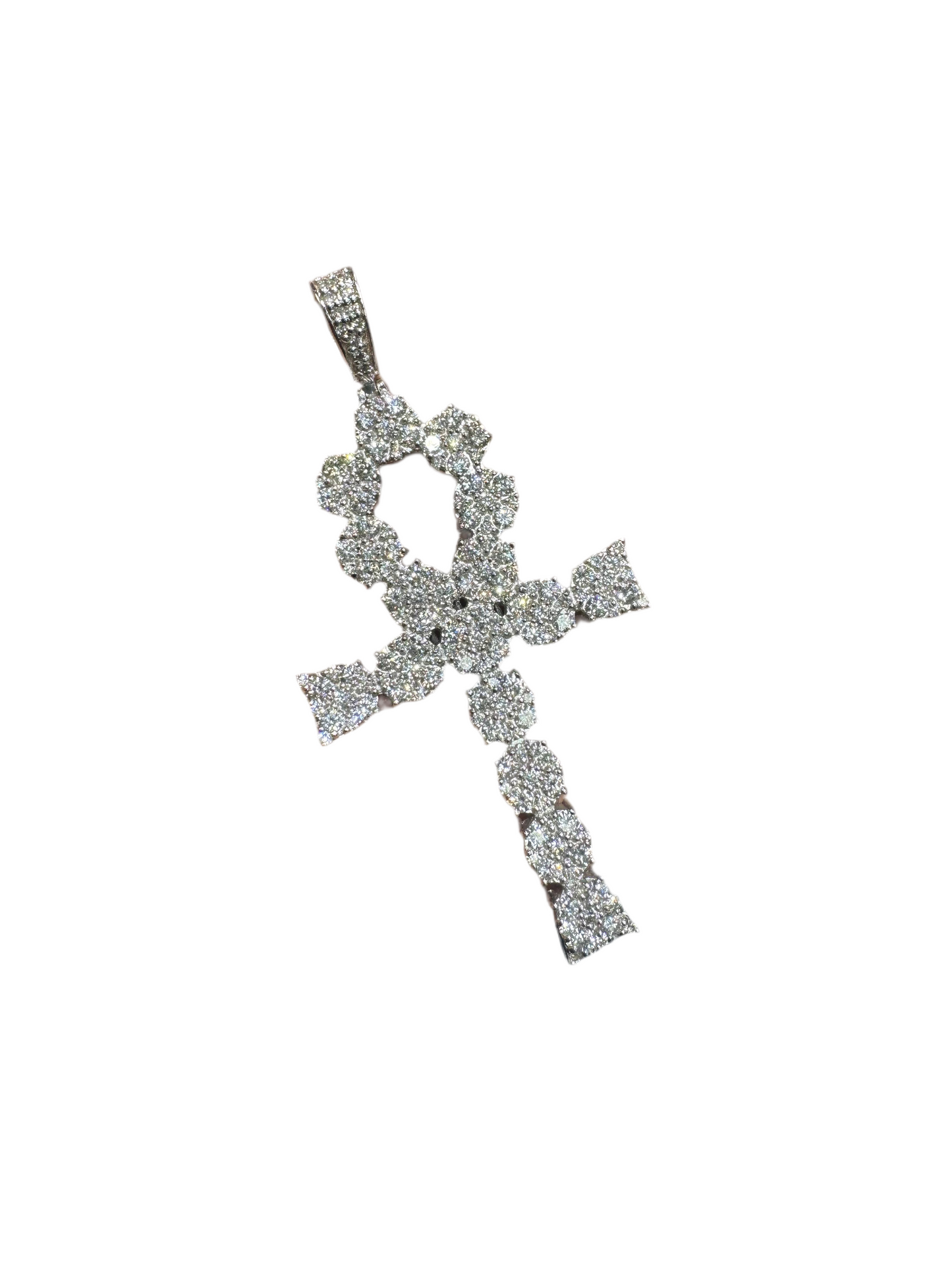 Big Ankh Pendant White Gold