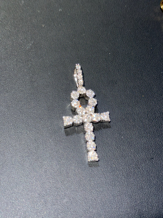 Diamond Ankh Pendant 10K Gold