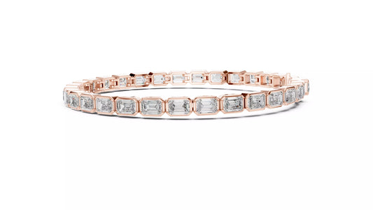 .30 Pointer Emerald Tennis Bracelet 14K